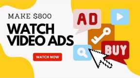 Get Paid $800+ By Watching Video Ads?! (Make Money Online 2023)