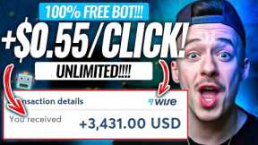 FREE BOT Pays You $0.55 PER CLICK! Earn $200/DAY Doing This Easy Method! (Make Money Online 2023)