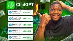 How To Earn $645.32 Per Month With ChatGPT For FREE (💰My 30days Results) | Make Money Online 2024