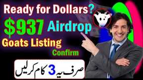 Get $937 USDT from Goat Coin listing || Make Money online Without out Investment from home